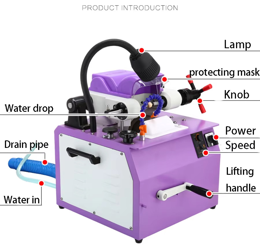 Automatic Lapidary Machine Gemstone Round Sphere Stone Jade Bead Cutting Grinding Milling Machine 